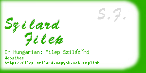 szilard filep business card